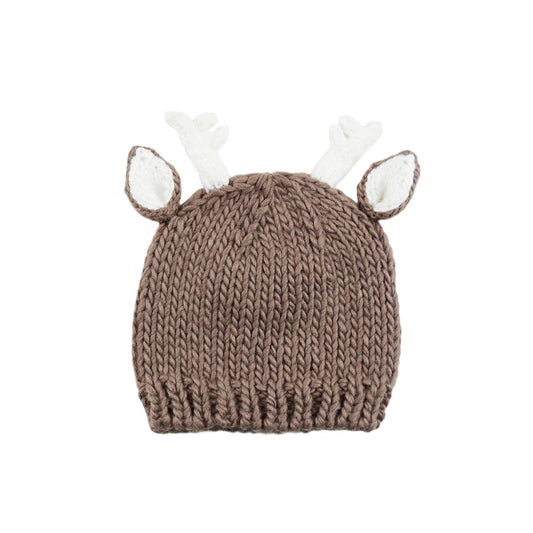 Hartley Deer Beanie: Brown