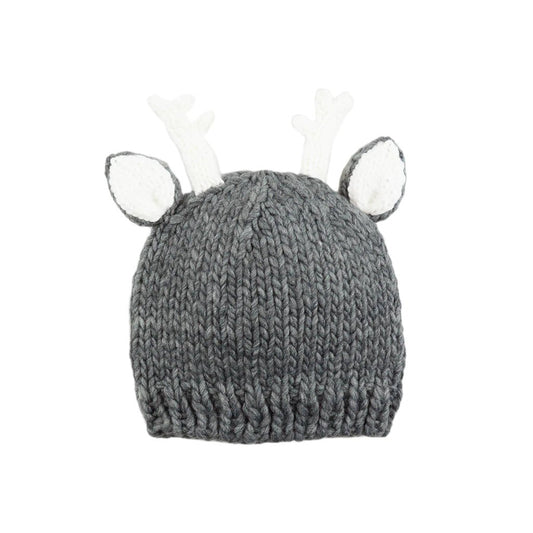 Hartley Deer Beanie: Gray