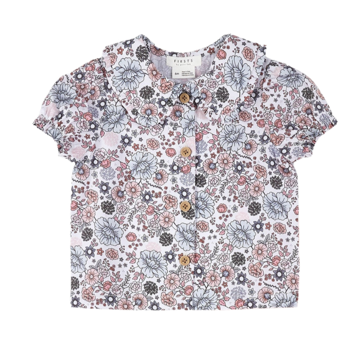 Poplin Shirt: Vintage Flowers