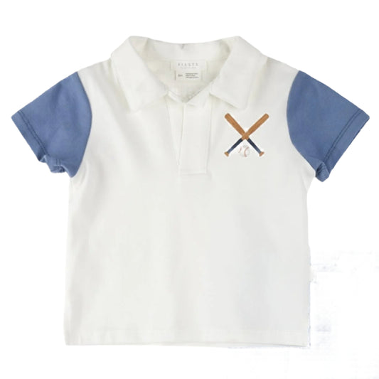 Baseball Print Polo Shirt