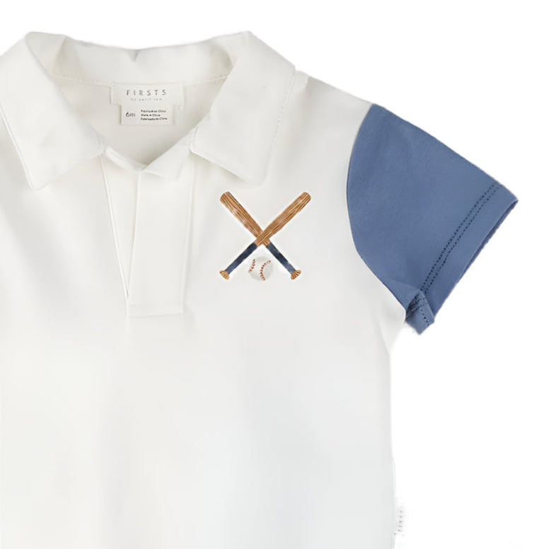 Baseball Print Polo Shirt