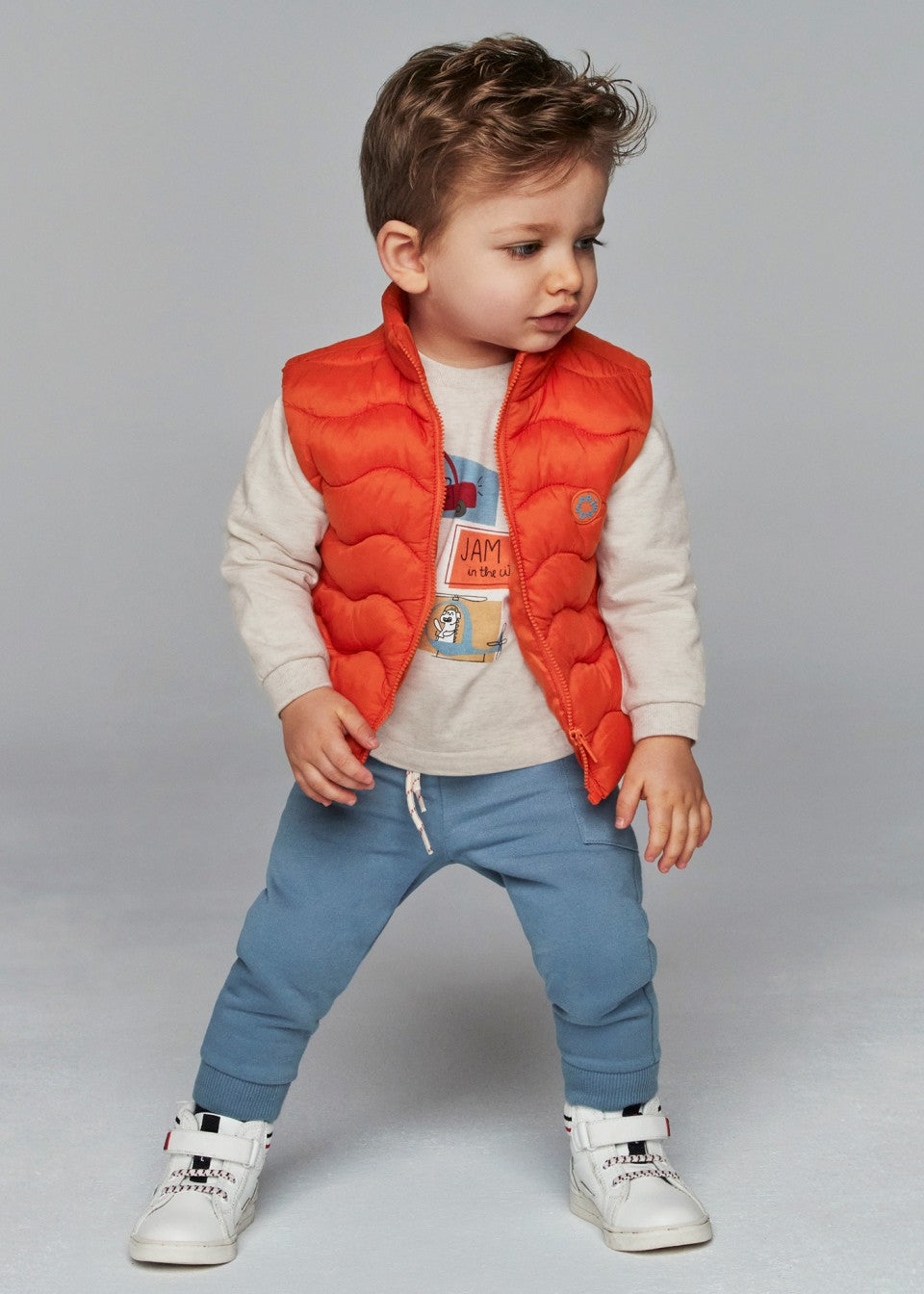 Orange Baby Puffer Vest