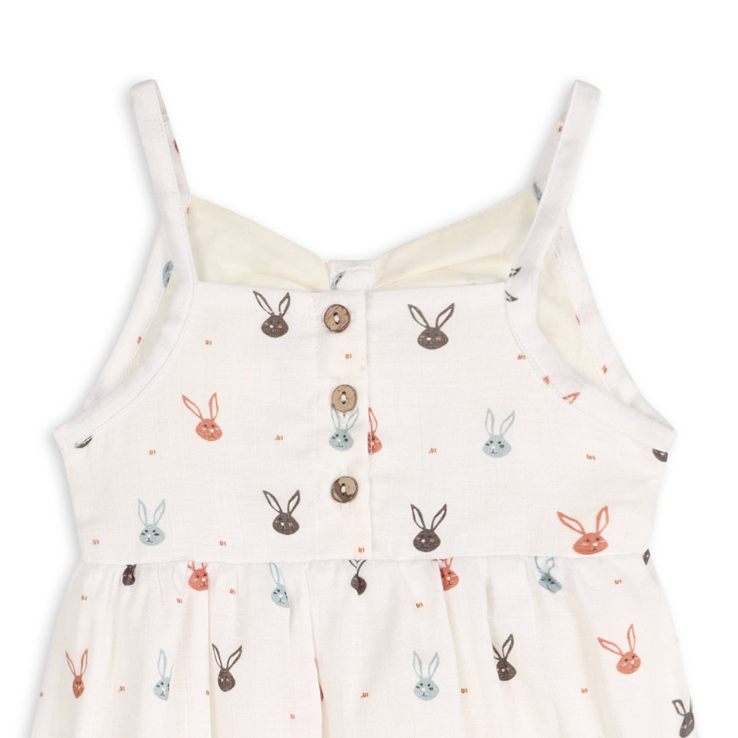 Mini Bunnies Strap & Ruffle Short Baby Romper + Headband Set