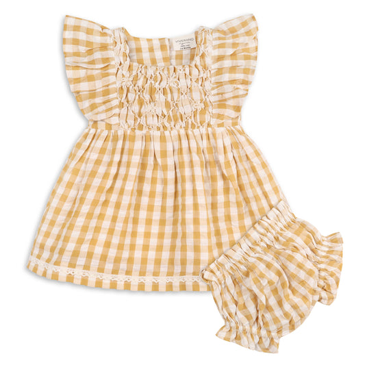 Alina Hand-smocked Dress + Bloomer Set