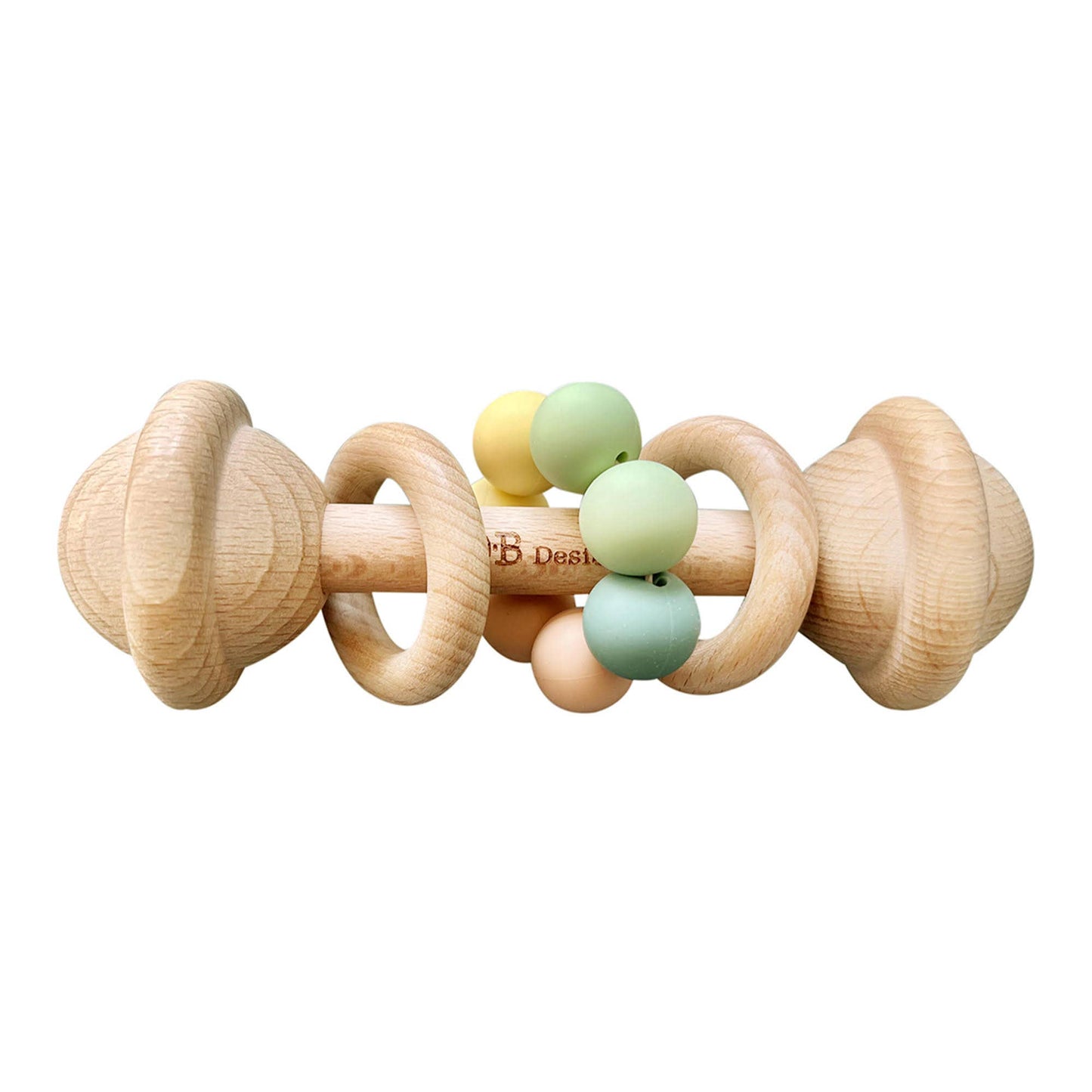 Pastel Multi-Color Wooden Rattle Toy