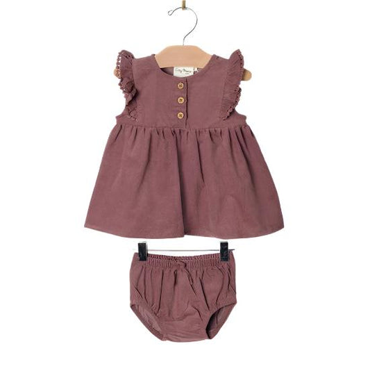 Baby Corduroy Pinefore Dress Set