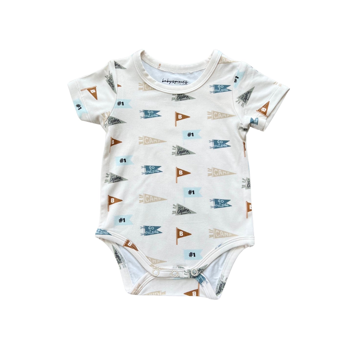 Retro Banner Baby Short Sleeve Bodysuit