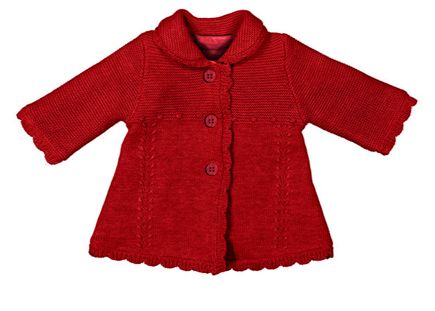 Red Tricot Baby Coat