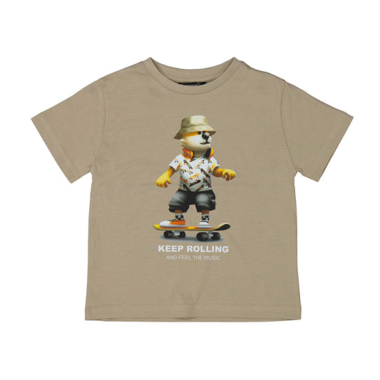 Keep Rolling Tee- Desert Brown