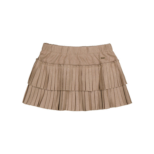 Mocha Pleated Baby Skirt