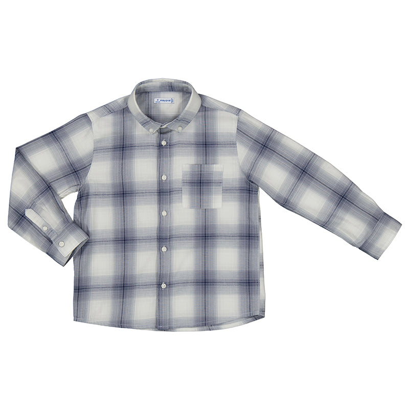 Boys Cloud L/s checked shirt