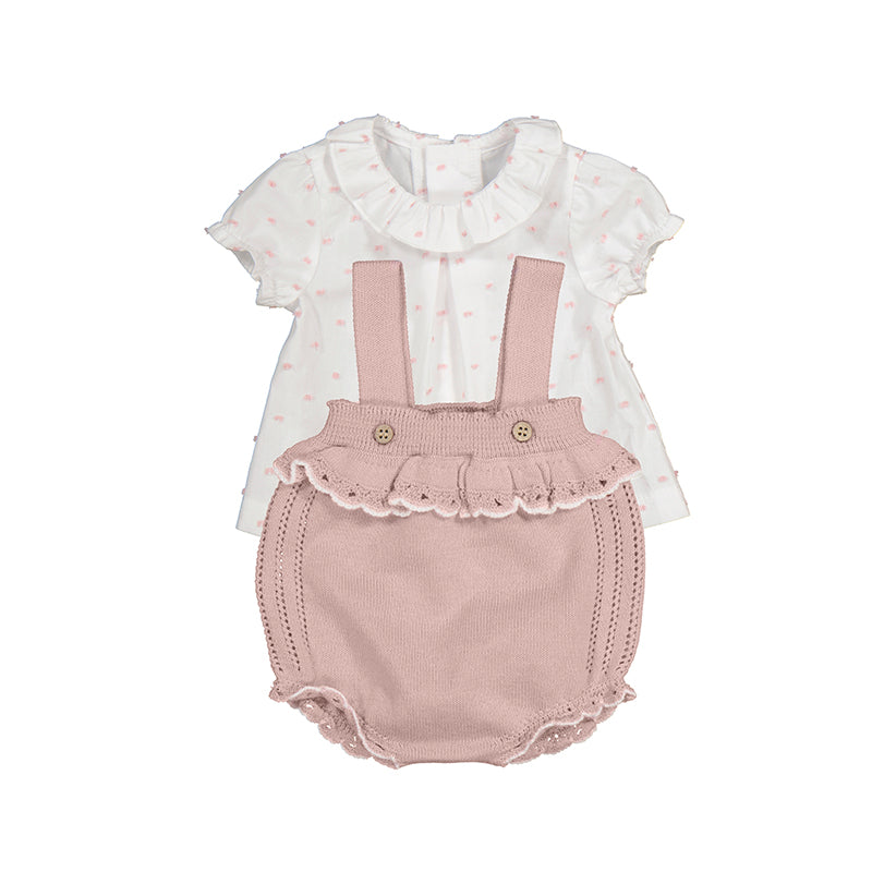 Sakura Knit dungarees set