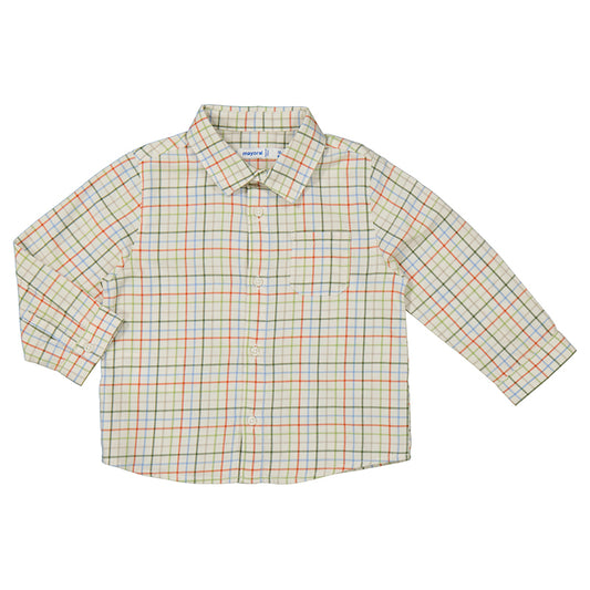 Forest L/s checked Baby shirt