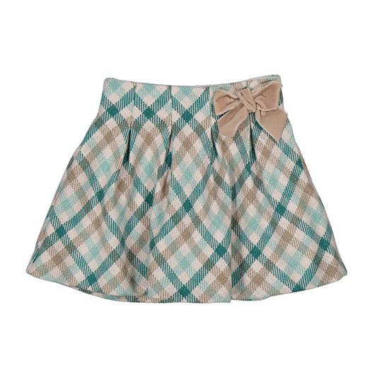 Girls Jade Check skirt