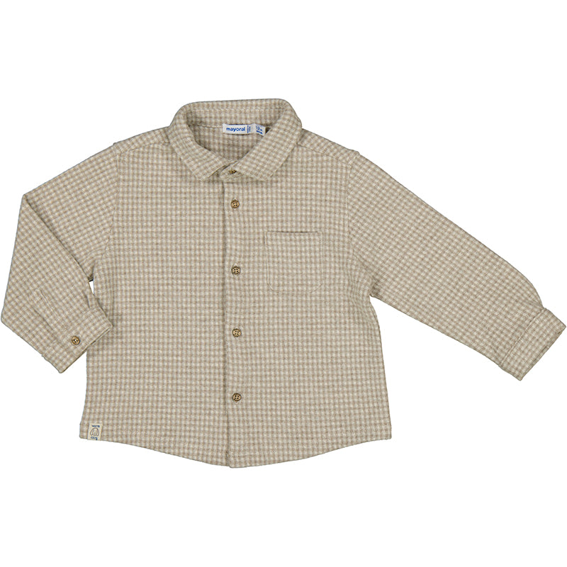 Heather Latte Jacquard Baby overshirt