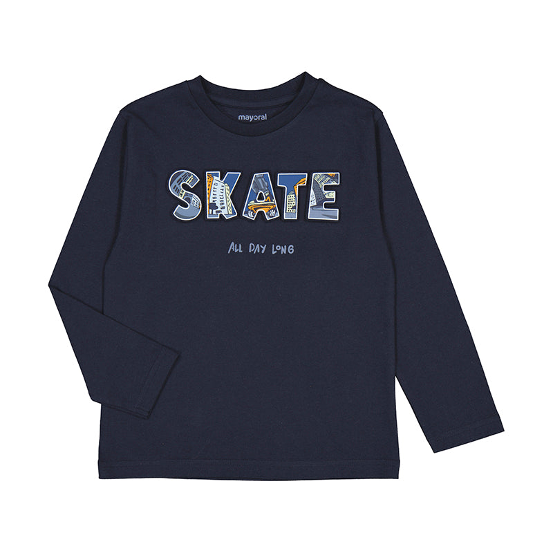 Boys Navy L/s t-shirt