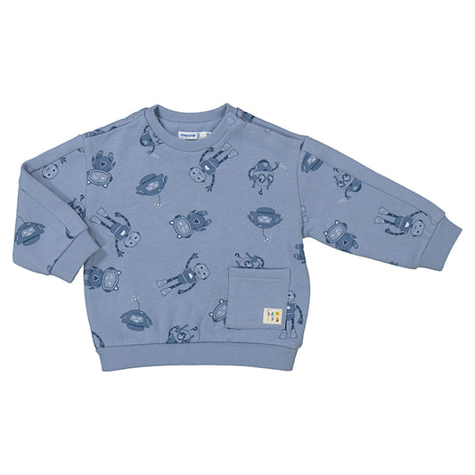 Robot Baby Sweatshirt - Glacial