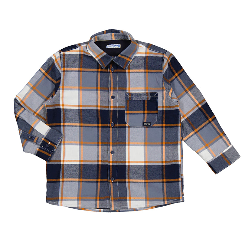 Boys Carrot Checked overshirt