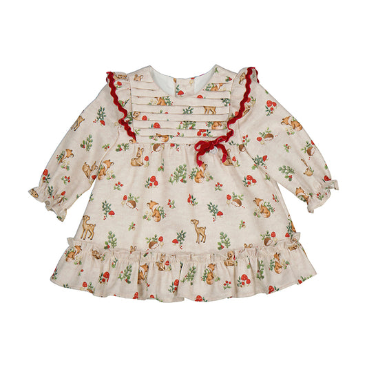 Red Printed Baby Dress