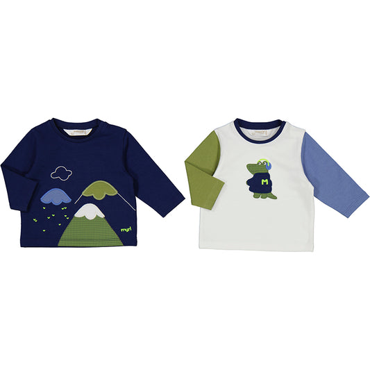 Deep Blue 2 l/s t-shirts set