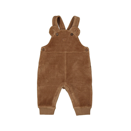 Mocha Corduroy Baby Overalls