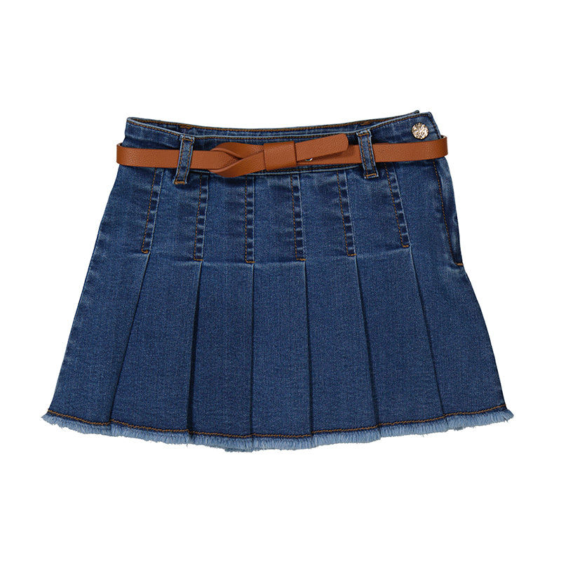 Girls Medium Denim skirt with belt