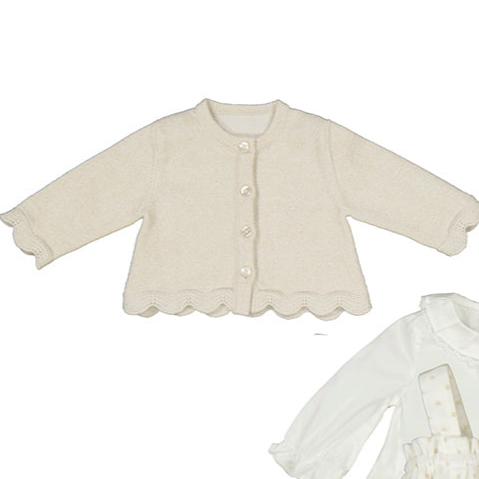 Knit Baby Cardi - natural