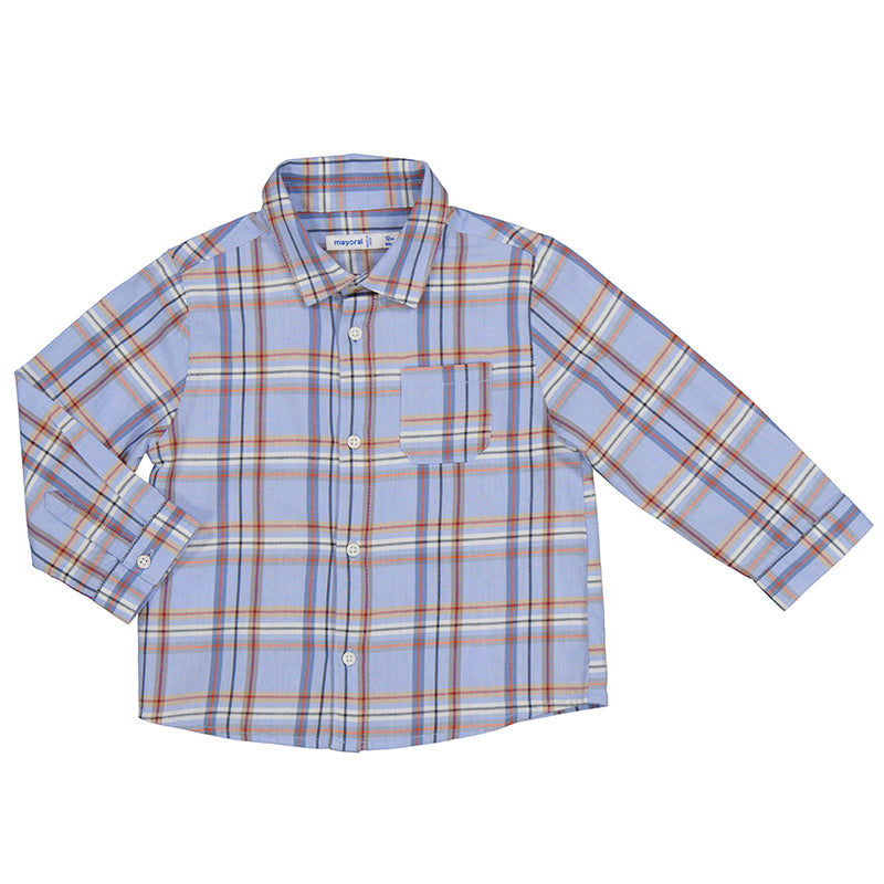 Lead L/s checked Baby shirt