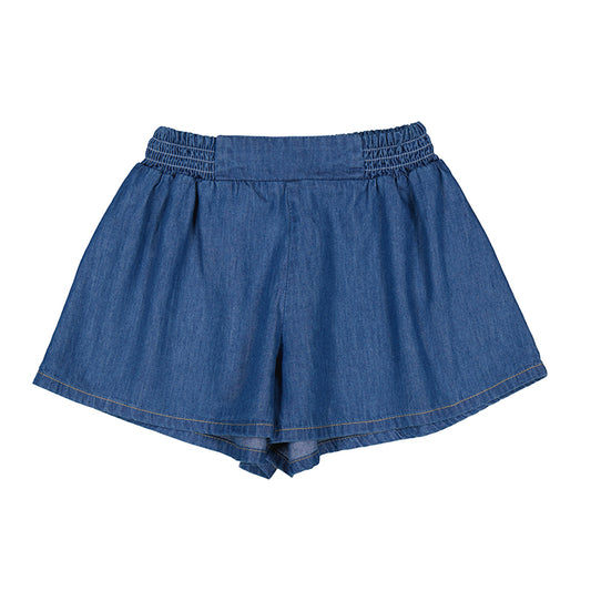 Dark Blue Chambray Shorts