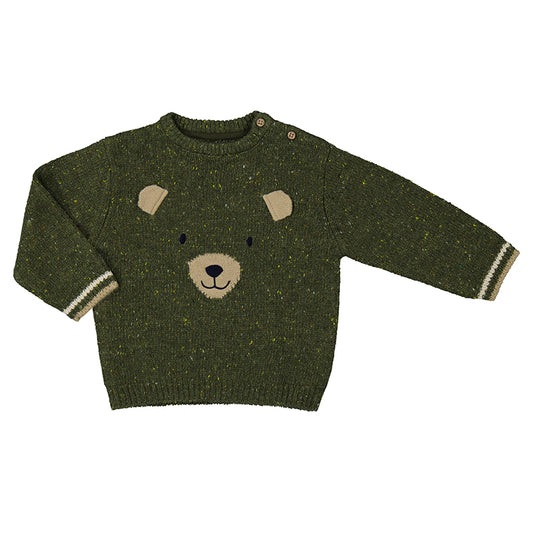 Forest mix Bear Baby Sweater