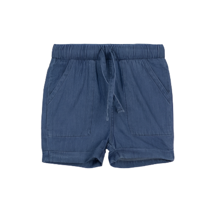 Boy Shorts Woven: Blue Denim Shade