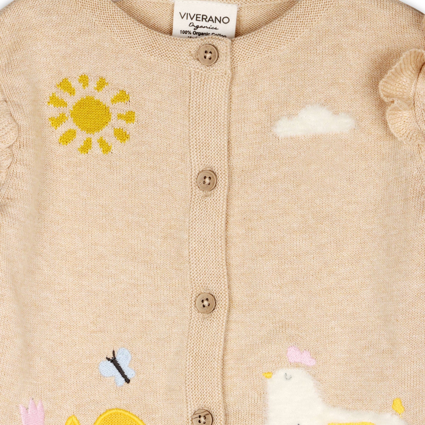 Chicken Little Embroidered Cardigan