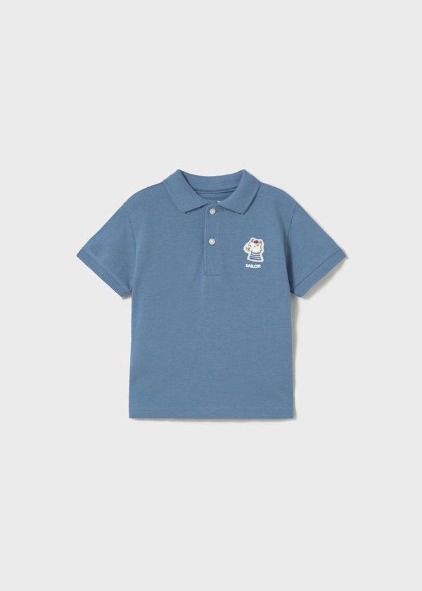 S/s polo: Capri blue