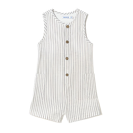 Baby Natural Stripe Dungaree