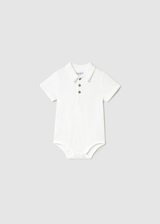 S/s body polo: White