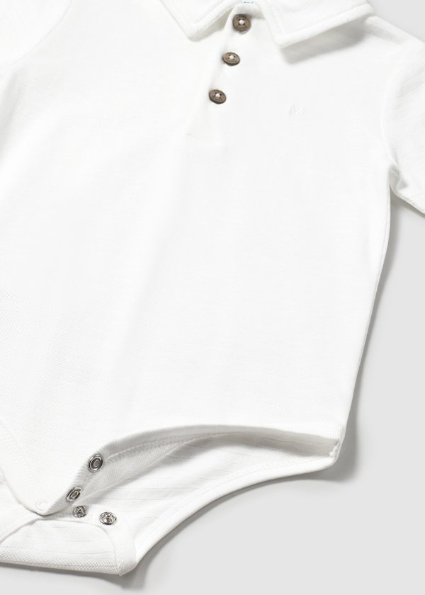 S/s body polo: White