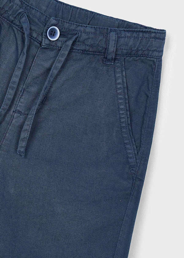 Linen Drawstring shorts: Midnight