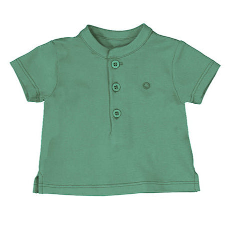 Button Henley- Broccoli Green