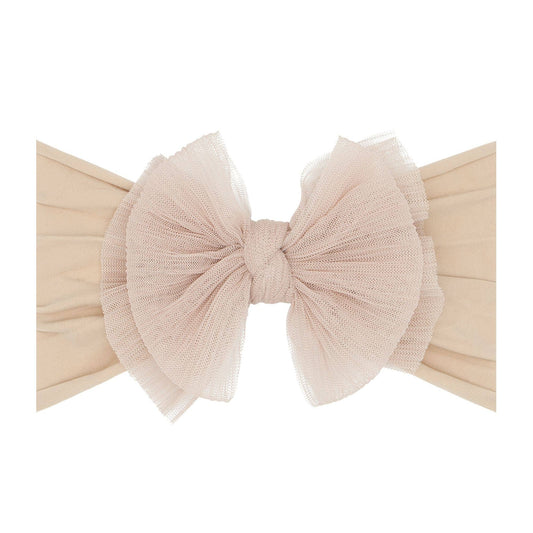 Pleated Blush Tulle FAB soft nylon headband