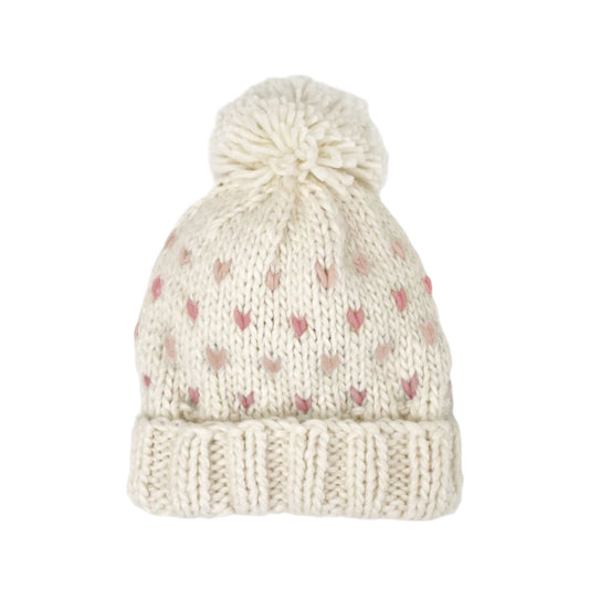 Sawyer Knit Girls Beanie- Rose