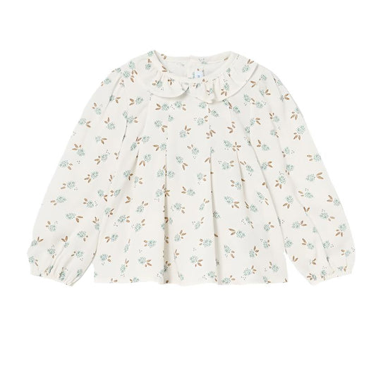 Nude Floral Baby Blouse