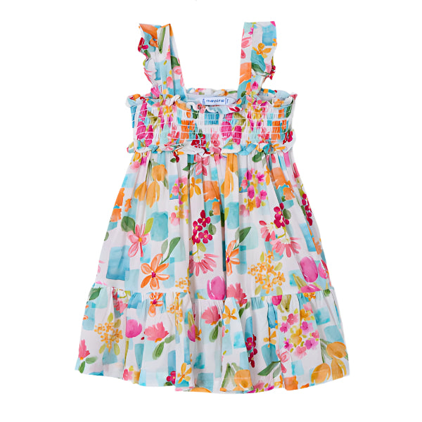 Tropical Flowers Dress: Agate