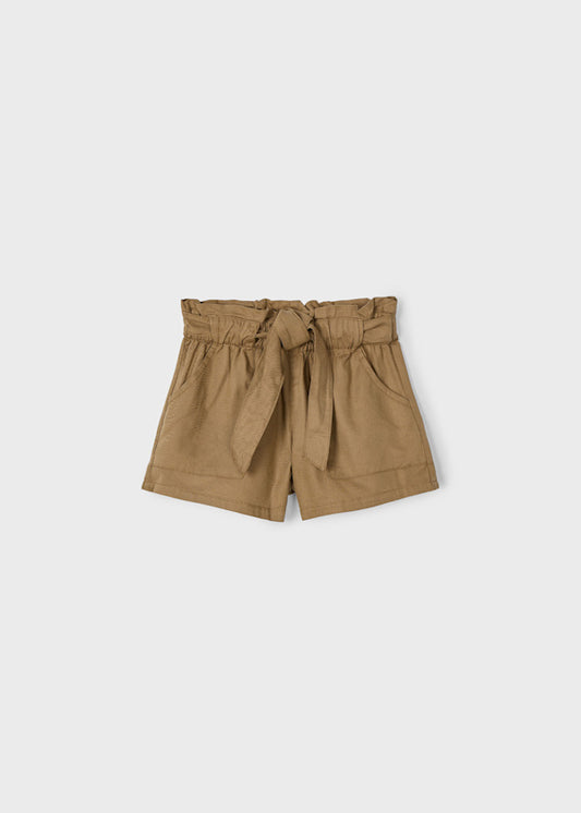 Paper Bag Waist Short: Brown