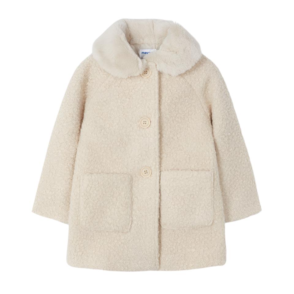 Girls Almond Shearling coat