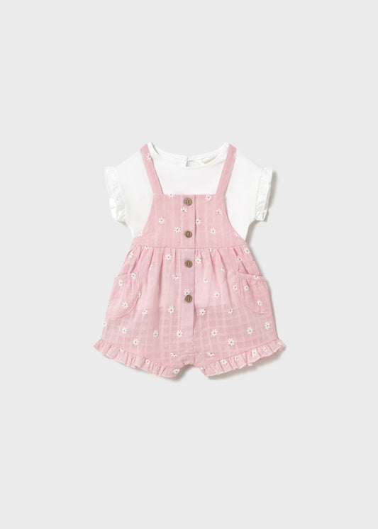 Overall and t-shirt set: Baby Rose