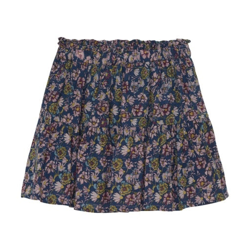 Girls Floral Skirt: ENSIGN BLUE