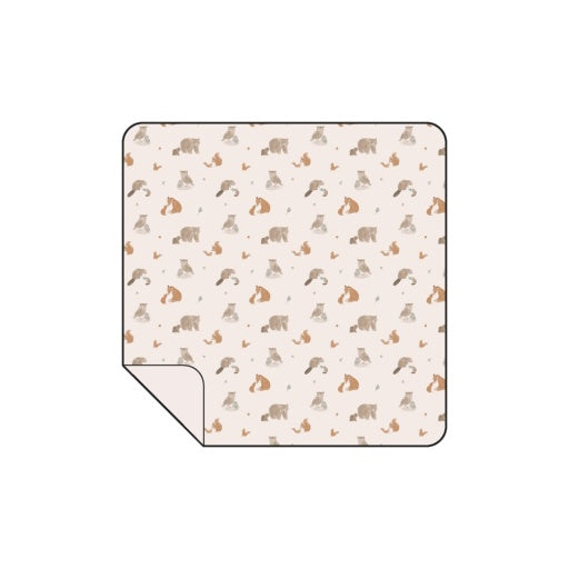 Mixed Woodland Animals Pink  Swaddle Blanket: Light Pink