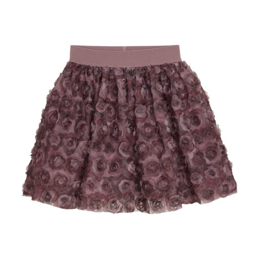 Girls Mesh Flowers Skirt: Deco Rose