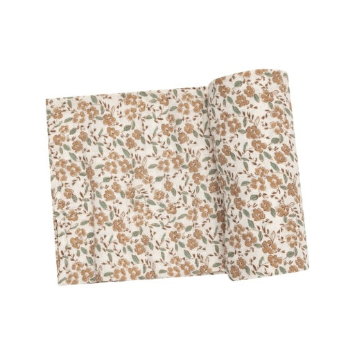 Bitty Brown Floral - Swaddle Blanket: Brown