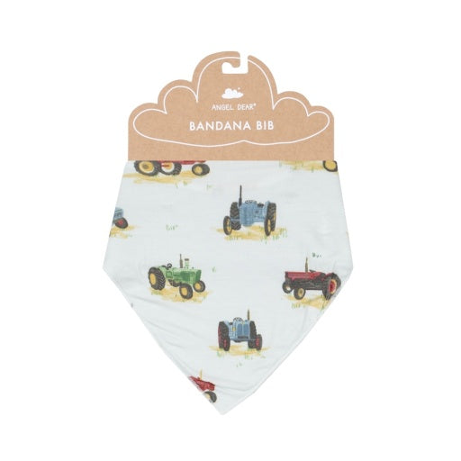 Vintage Tractors - Bandana Bib: Blue